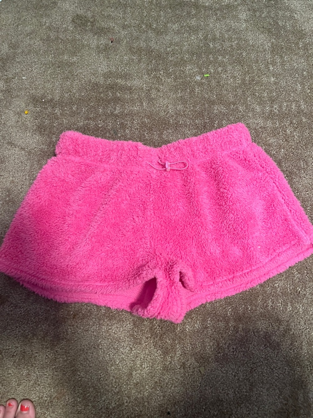 No Boundaries Plush Hot Pink Lounge Shorts